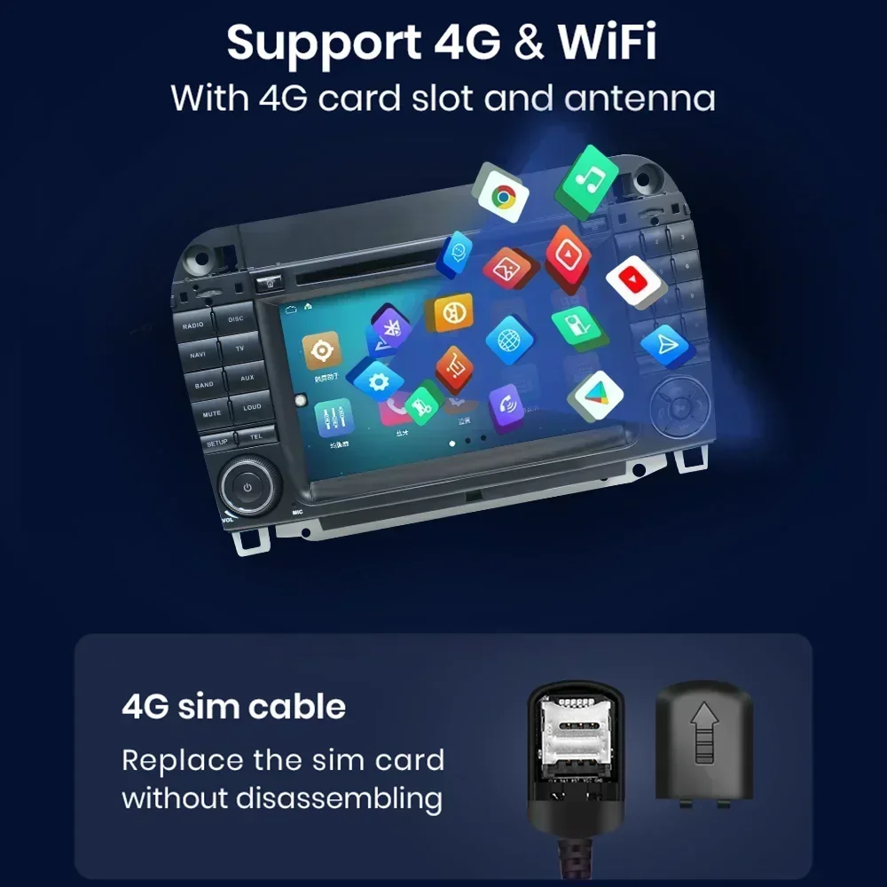 Автомобильный радиоприемник CHSTEK Android 13 Carplay для Mercedes Benz S/CL Class W215 W220 S280 S430 1998-2005