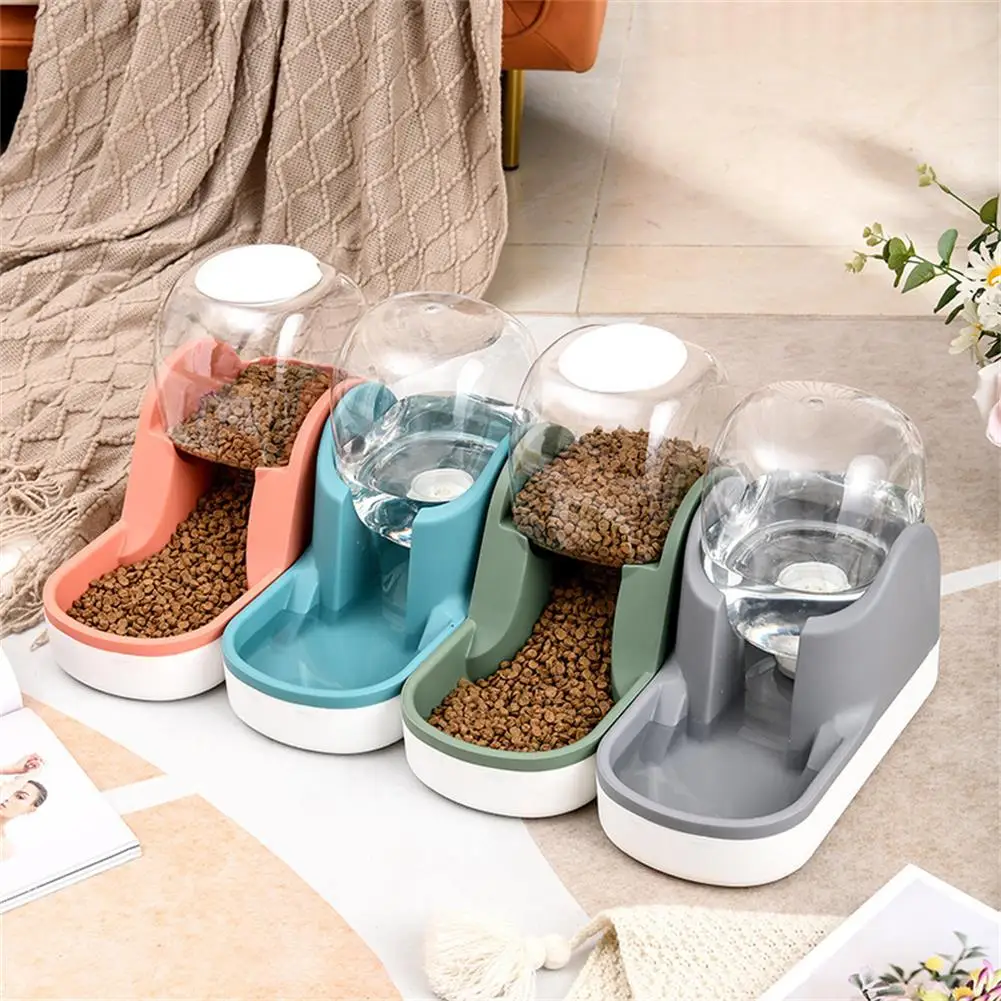 

Automatic Pet Feeder 3.8L Gravity Water Dispenser for Puppy Kitten Small Medium Cat Dog Food Bowl Waterer Travel Supply Feeder