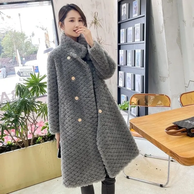 

Women Autumn Jackets Coats Woman Thicken Warm Outerwear Casual Lamb Fur Coat Cardigan Femme Winter Coat Wool Fur Jacket E545