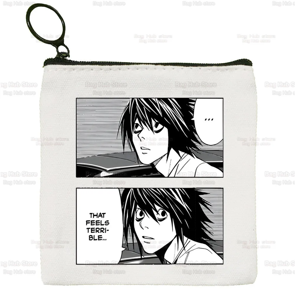 Death Note Light Yagami Near Ryuk L Lawliet Wallets Coin Pocket Vintage Male Purse Function Wallet with Card Holders