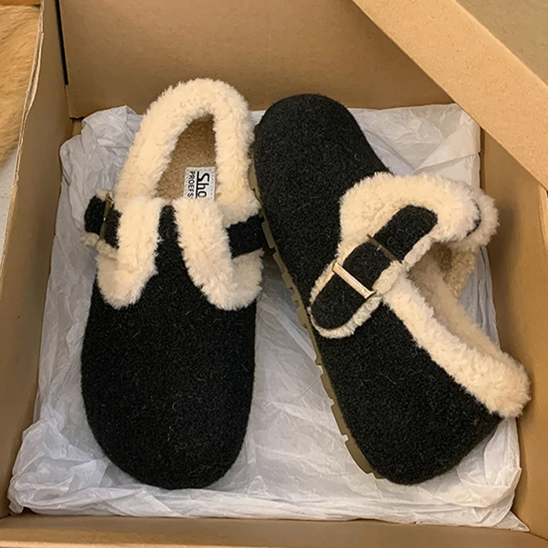 Женские зимние ботильоны на меху плоской подошве теплая повседневная замшевая