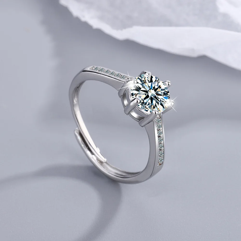 

Классическое однотонное кольцо из серебра 925 пробы для женщин кольца с закрепкой серебряные ювелирные изделия 925 Пробы Кольца из драгоценных камней женская коробка