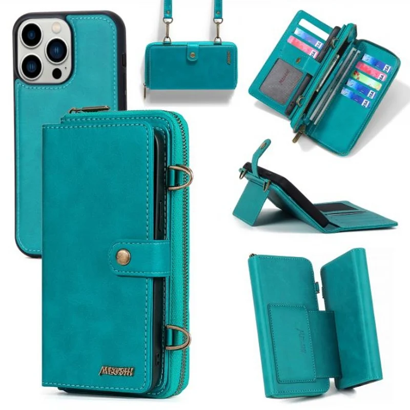 

MEGSHI-020 Separate Detachable wallet Leather phone case for XiaoMi 10 10Pro 5G RedMi Note8 Note9 Note8Pro Note9Pro