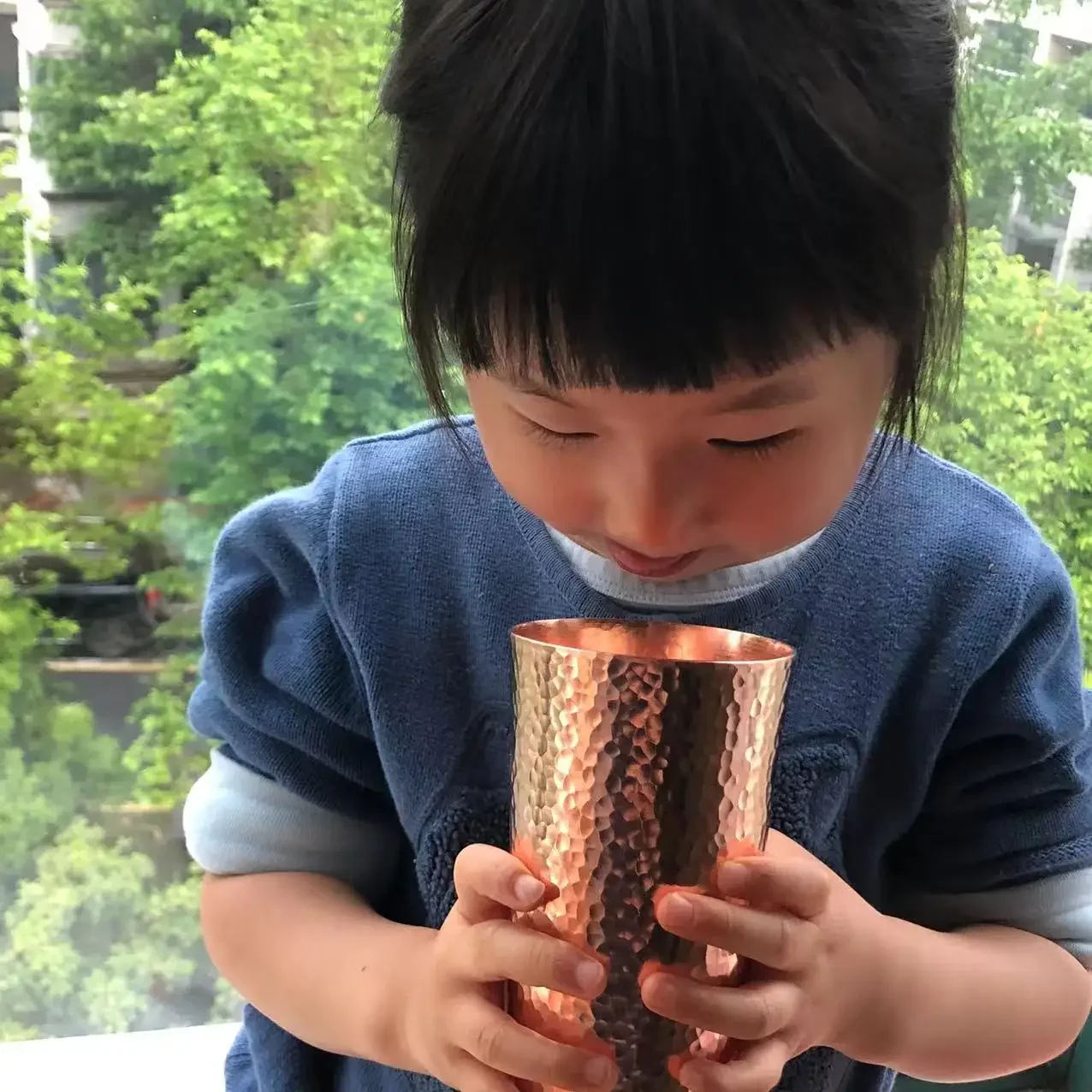 Чашка из чистой меди для кофейного порошка