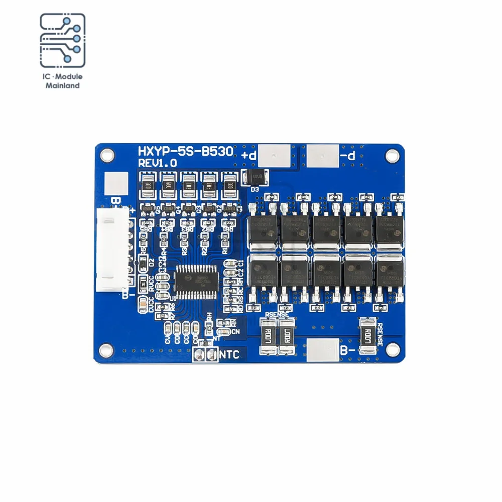 BMS 5S 18650 Защитная плата литий-ионного аккумулятора модуль 21 в с контролем