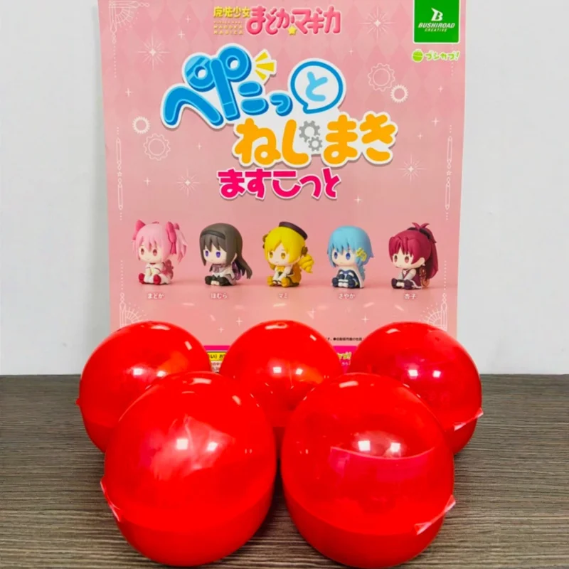 Фото В наличии: Оригинальные аниме-фигурки BUSHIROAD Puella Magi Madoka Magica в сидячей позе (часоводные), модель Gashapon, игрушки, подарок №2