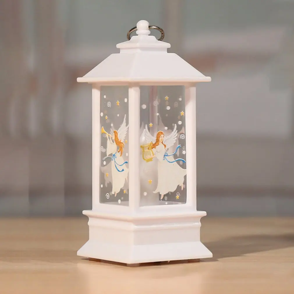 

Christmas Lantern LED Electronic Candle Table Lamp Small Night Light Santa Elder Snowman Decoration Christmas Table Decoration