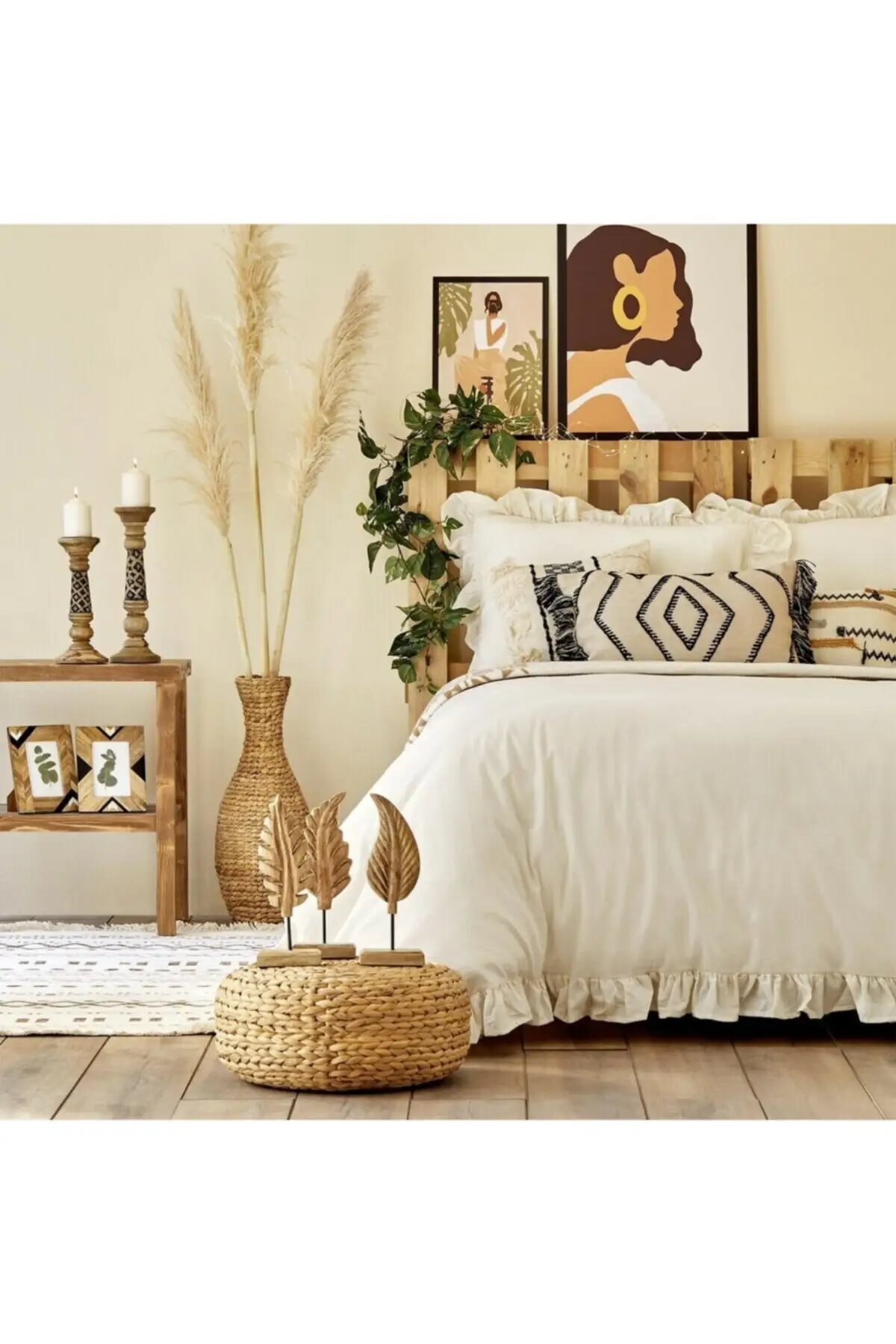 

Cotton Brenta double cream duvet cover set (200x cm) bedroom textile home & furniture