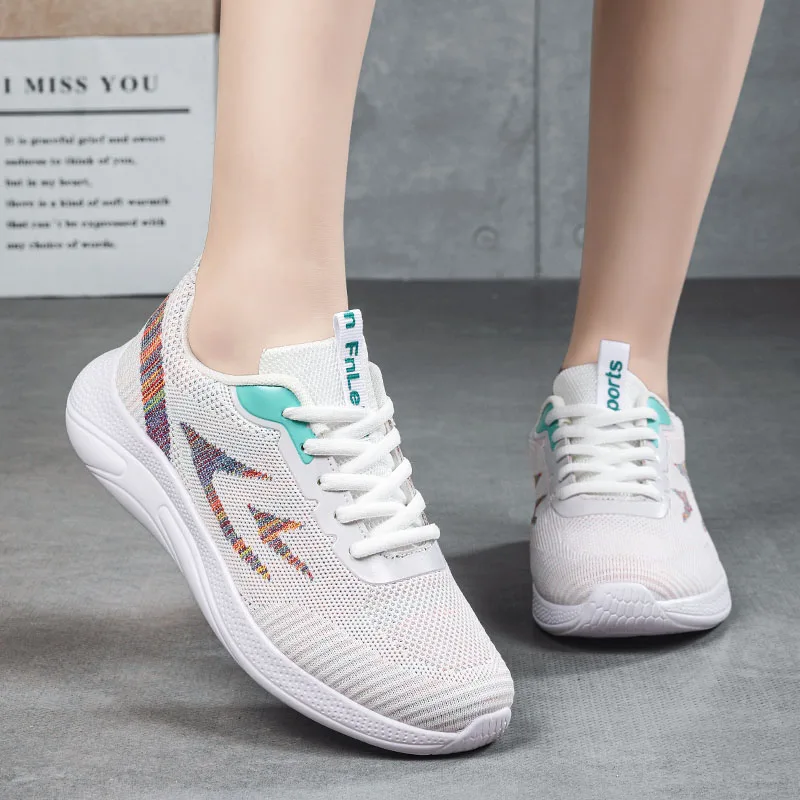 

Summer Breathable Women Sneakers Healthy Walking Sporty Mesh Sport Running Mother Gift Light Flats Tenis Feminino Female Shoes