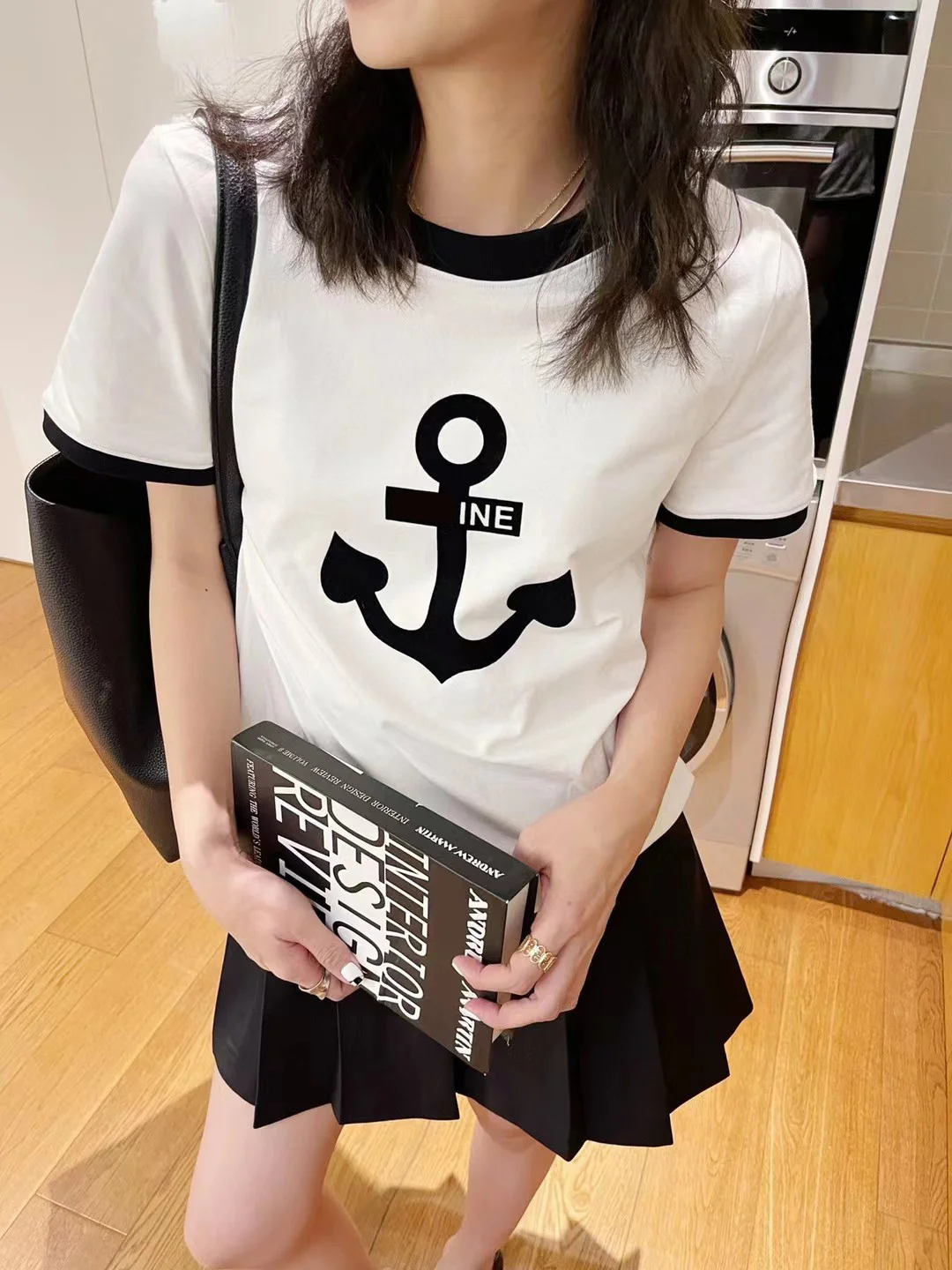 

Casual Fashion Women T-shirt Short Sleeve Round Neck Japan Korea Style Elegant Chic Leisure Ladies T-shirt For Summer 2023