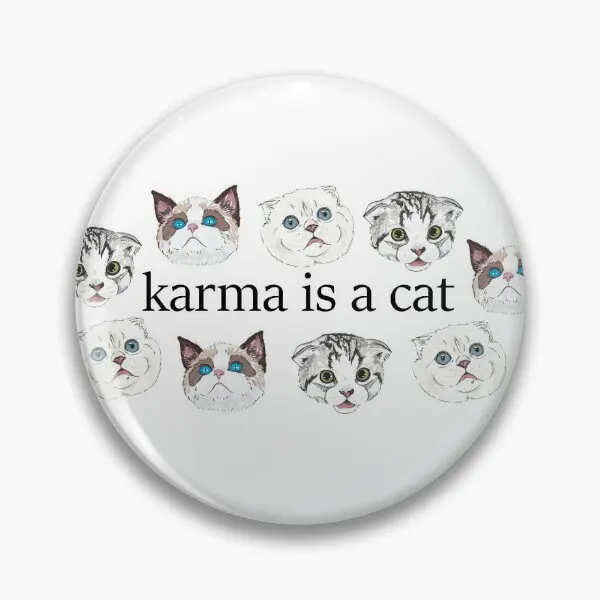 

Мягкая булавка для пуговиц «Карма-Кот», Женская булавка для лацкана, креативное ювелирное изделие, Модный милый металлический подарок для влюбленных, одежда, мультяшный воротник для шляпы