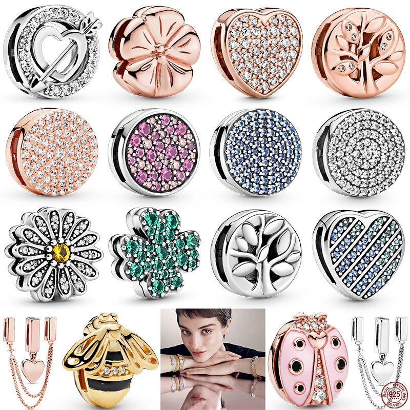 Шармы-подвески для рефлексоров серебро 925 пробы Бабочка сердце круглый зажим