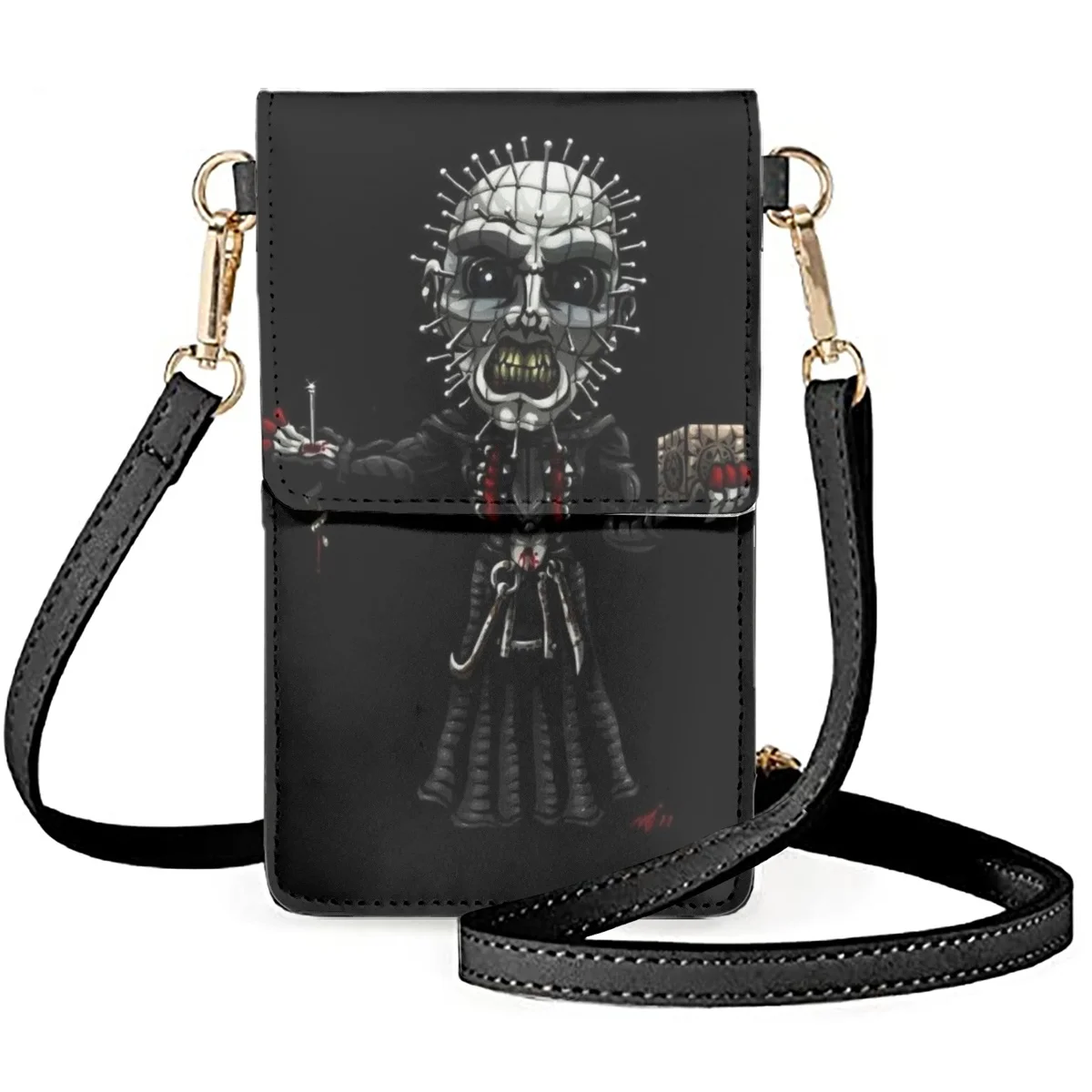 

Сумка на плечо для телефона с защитой от трения и изображением призрака