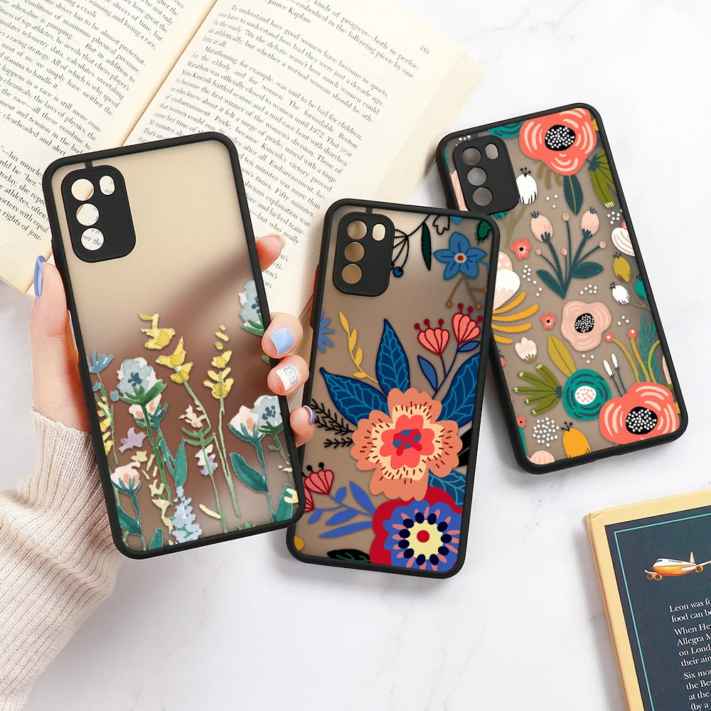 Цветочный чехол для Samsung A72 Galaxy A52S 5G A12 A22 A32 A51 A71 A53 A33 A50 A21S A70 A31 A03S A11 A10 A13 A20 A73 A30