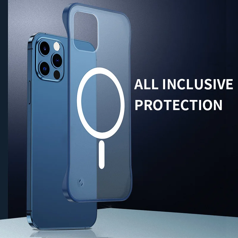 

Luxury Ultra-thin Matte Shockproof Magsafe Wireless Charging Magnetic Phone Case For iPhone 12 11 Pro Max Mini Back Cover Fundas