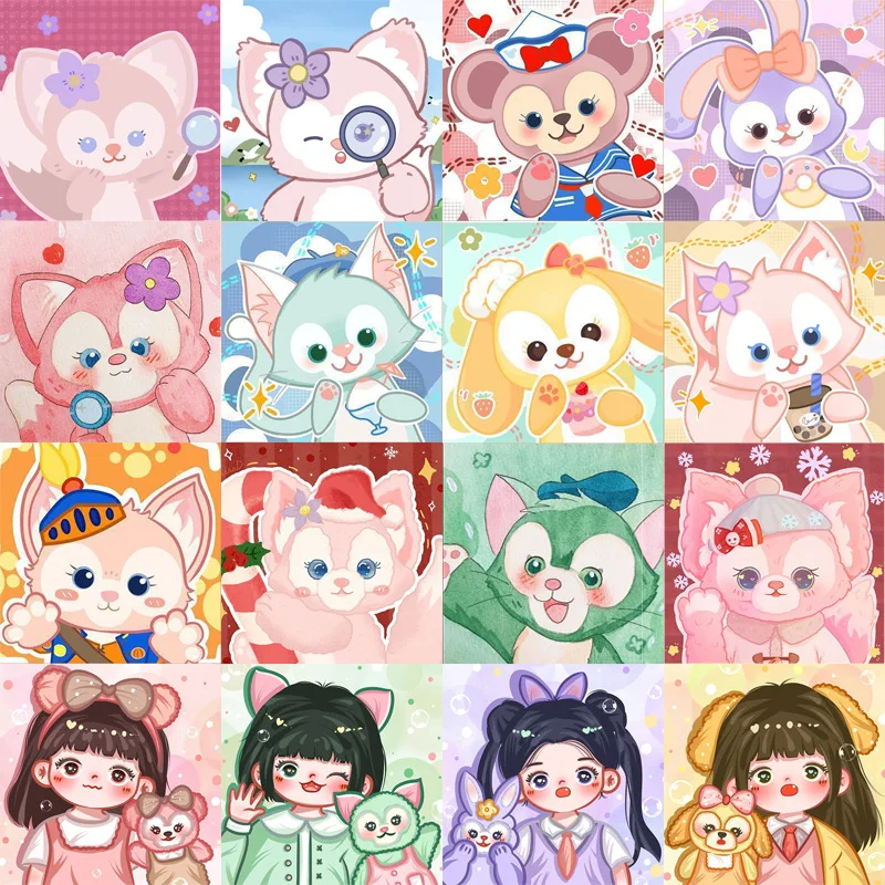 

5D алмазная живопись, милая фигурка LinaBell, мультяшная круглая Алмазная мозаика «сделай сам», алмазная вышивка, мозаика, украшение для дома, по...