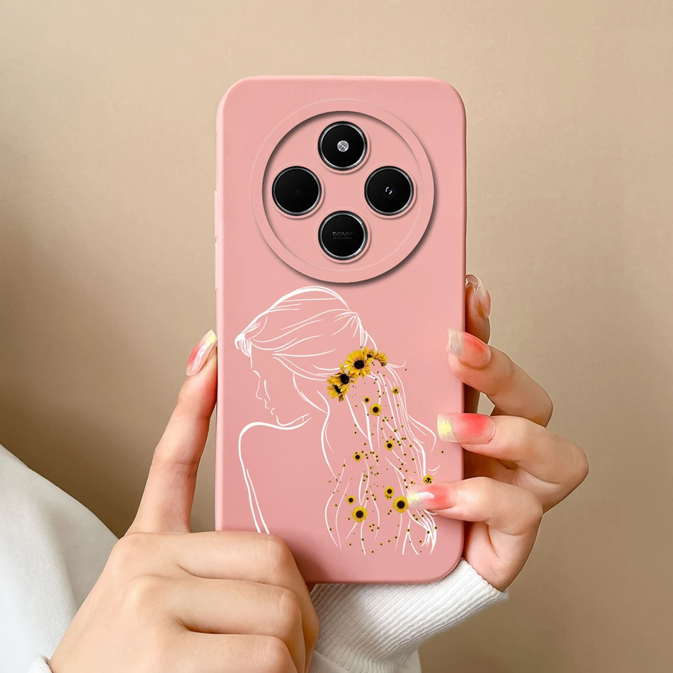 Для Xiaomi Redmi 14C Чехол Love Heart Butterfly Задняя крышка для 14 C 4G Redmi14C Корпус телефона Мягкий