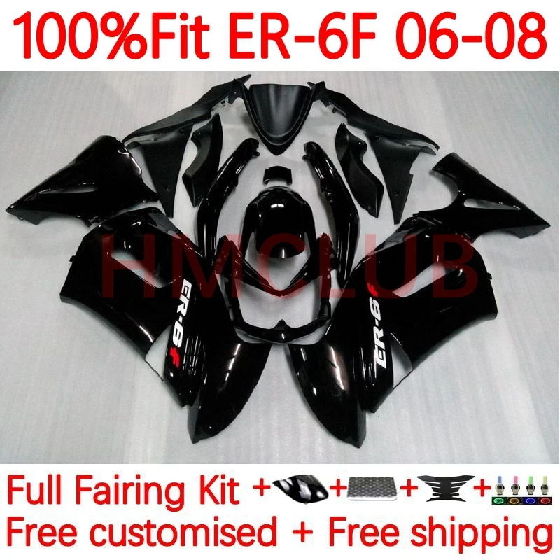 

Injection Body For KAWASAKI NINJA 650R ER6 F 650 R ER-6F 06-08 ER6F red glossy 2006 2007 2008 ER 6F 06 07 08 Fairing 49No.1