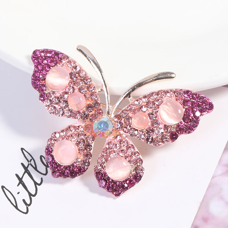

Винтажные цветные броши в форме бабочки Стразы с кристаллами металлические эмалевые булавки летающее насекомое животное брошь Одежда Ювел...