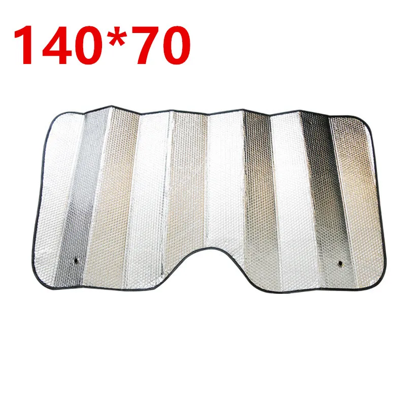 

Auto Car Front Rear Windscreen Foldable Reflective Sunshade 70cm*140cm Aluminum Foil Windshield Sunshades