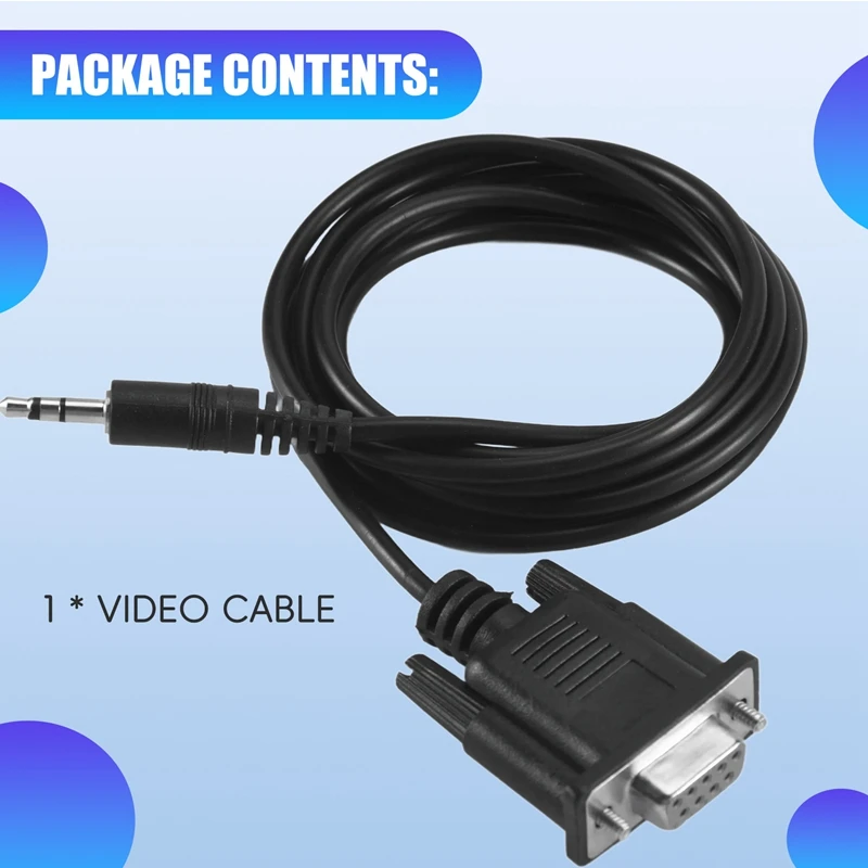 DB9 9-контактный кабель VGA с гнездом DB 9-мама к TRS 3 5 мм (1/8 дюйма) стерео штекерный