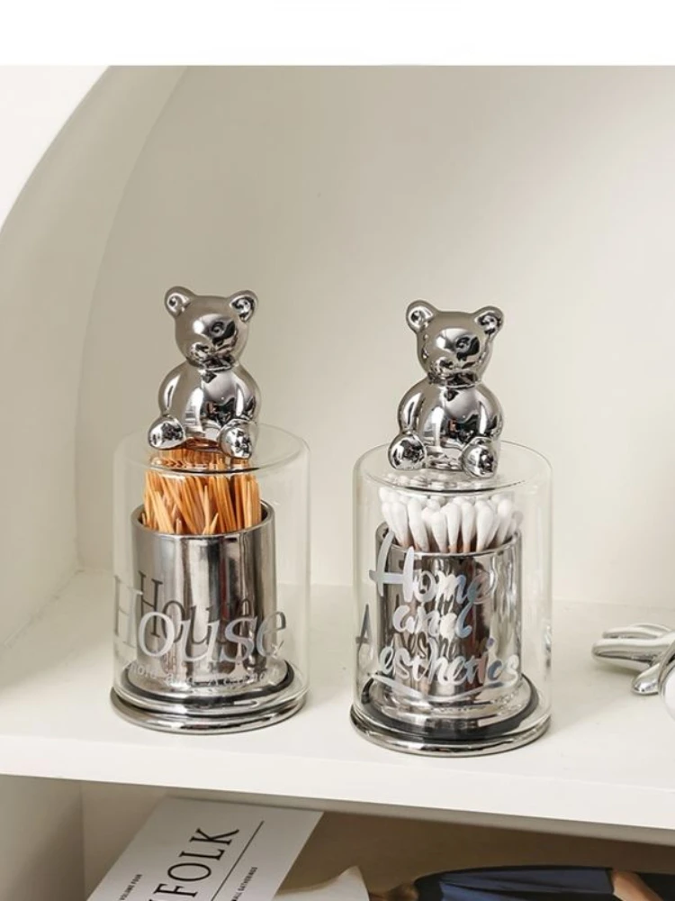 

Toothpick Holder Good-looking Light Luxury Portable Creative Toothpick Box Storage Cotton Swab Tube Cotton Swab Can Dental Floss