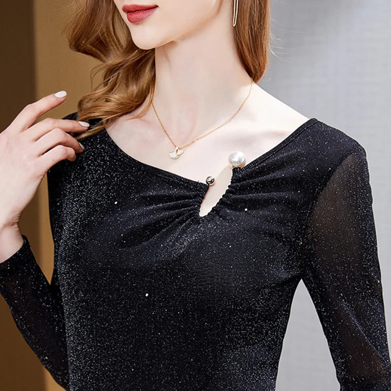 Женская футболка с длинным рукавом черная однотонная большие размеры весна 2022 |