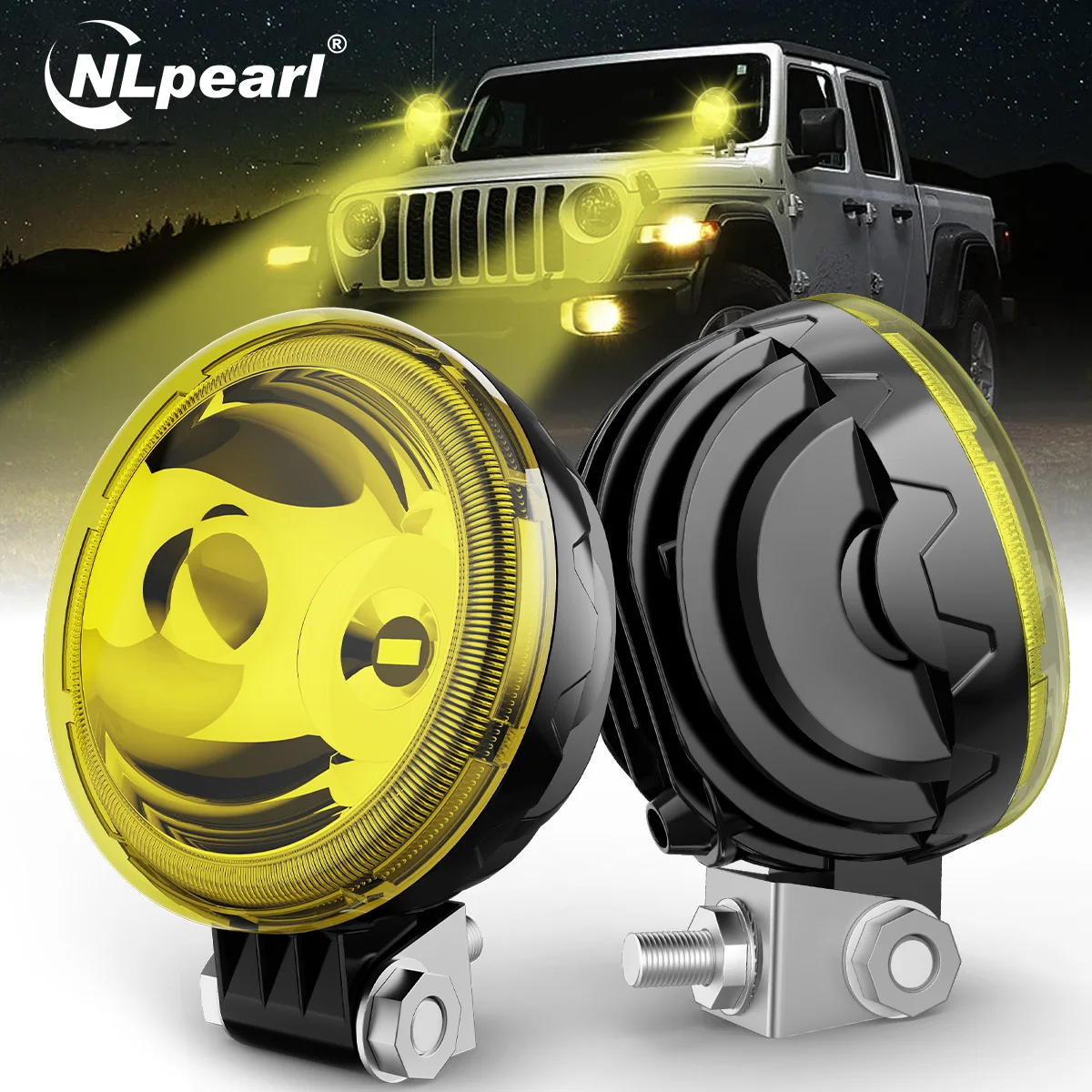 

2 шт. 3-дюймовый светодиодный рабочий свет, прожектор для внедорожного грузовика, противотуманные фары, супер яркие белые, желтые круглые противотуманные фары для автомобиля, внедорожника, квадроцикла