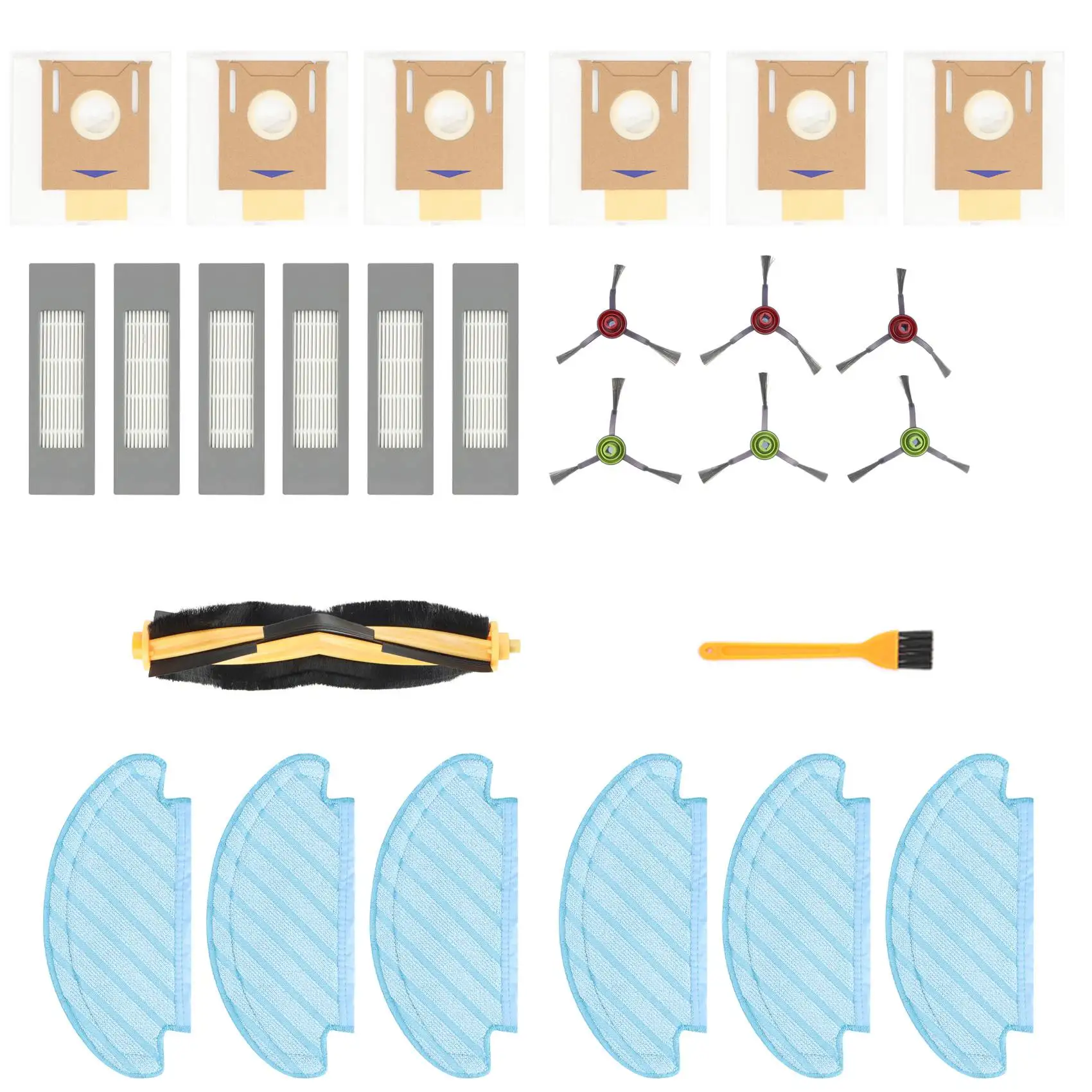 

For Ecovacs Deebot Ozmo T8 / T8 Aivi Robot Vacuum Cleaner Main / Side Brush Bag Filter Parts Replacement