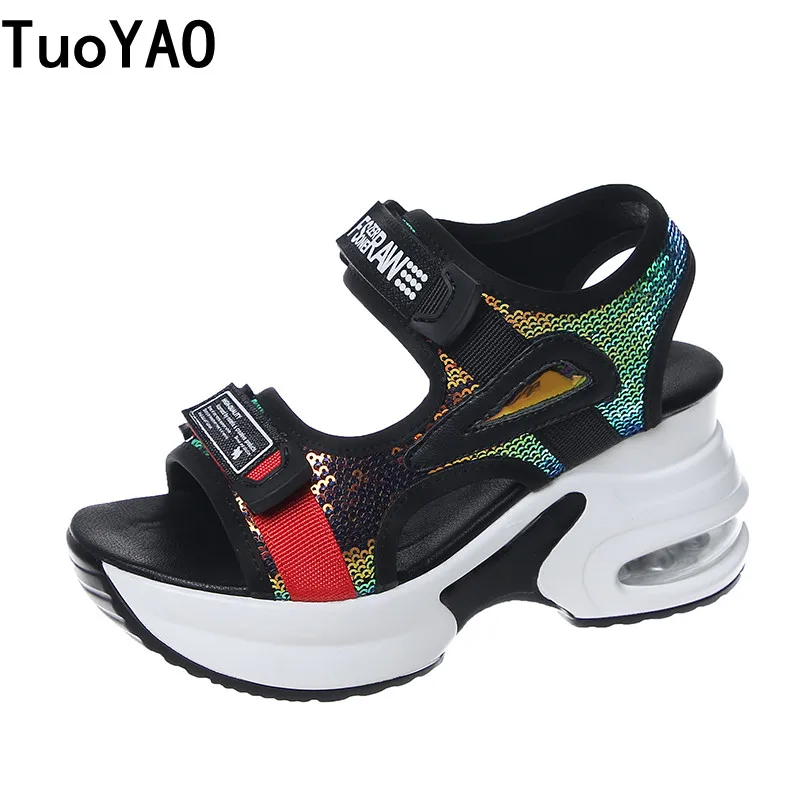 

Женские босоножки на танкетке 2022 см, Повседневные Удобные белые сандалии на платформе, с пряжкой и толстой подошвой, лето 8,5