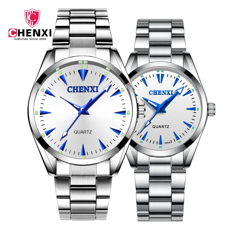 Couple Watches Pair Men And Women Stainless Steel Fashion Dress Lady Man Quartz Wristwatches Gifts Casual Quartz Watch Men Women