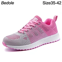 bedole women running sport shoes fashion breathable mesh sports shoes flat shoes sneakers tenis shoe feminino white casual shoes