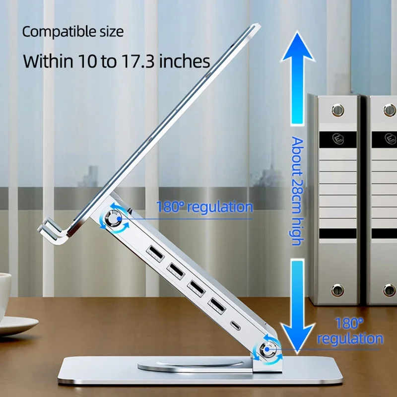 Подставка-холодильник для ноутбука с док-станцией USB2.0 многофункциональная