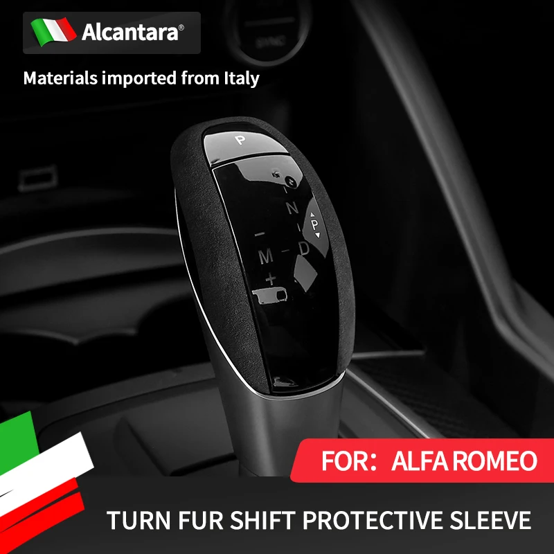 

Suitable for Alfa Romeo Giulia modified imported Alcantara fringed fur gear cover Stelvio interior stickers