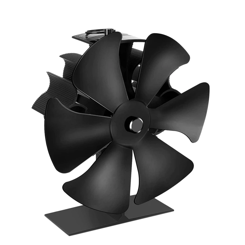 

Heat Powered Stove Fan 6-Blade Fireplace Fan Wood Stove Fan Saving Wood Fuel for Wood Log Burner Fireplace