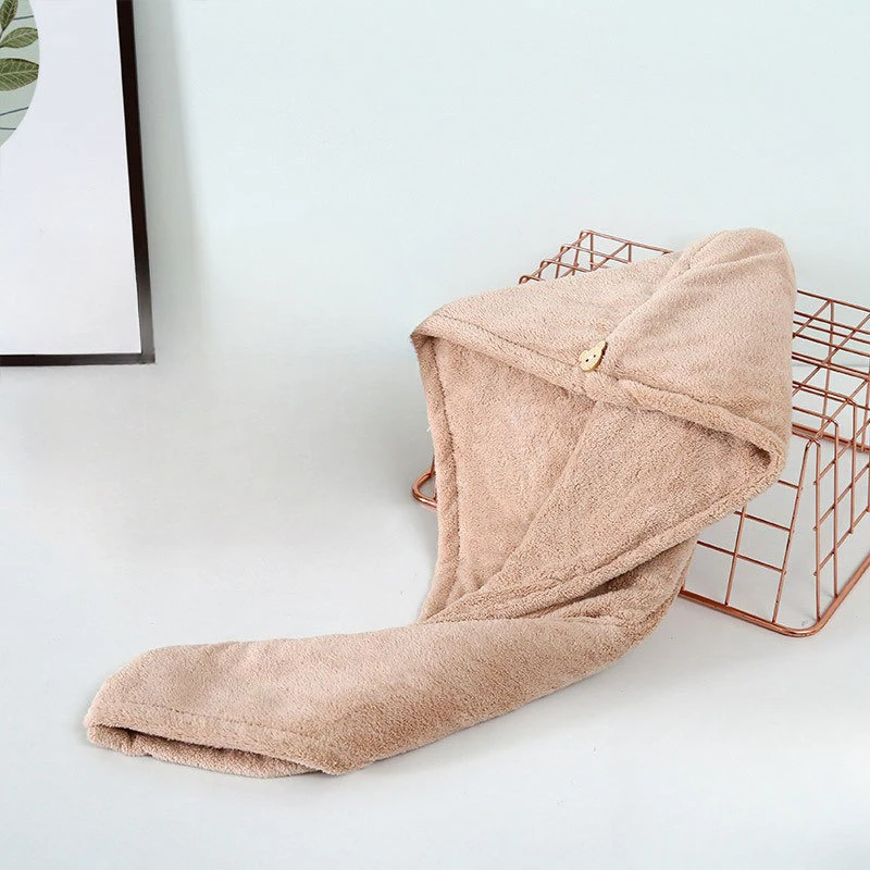 

Женская Быстросохнущая Микрофибровая Шапочка Для Душа, Супервпитывающее Полотенце Для Волос, Мягкий Банный Тюрбан Для Девочек