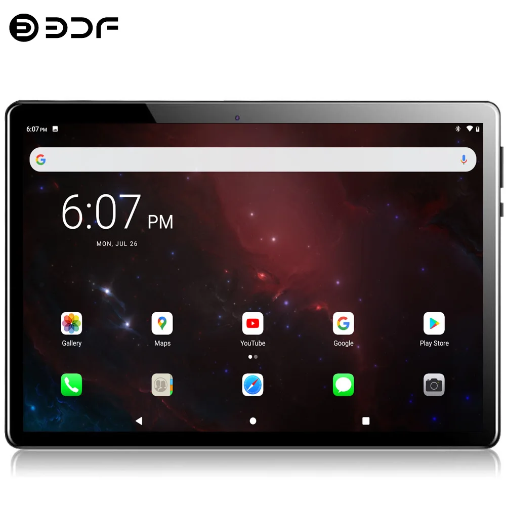 BDF New 10.1 Inch Android Tablets 4GB RAM 64GB ROM MTK6762 Octa Core 4G Phone Call Dual SIM WiFi GPS Google Tablet Android 10