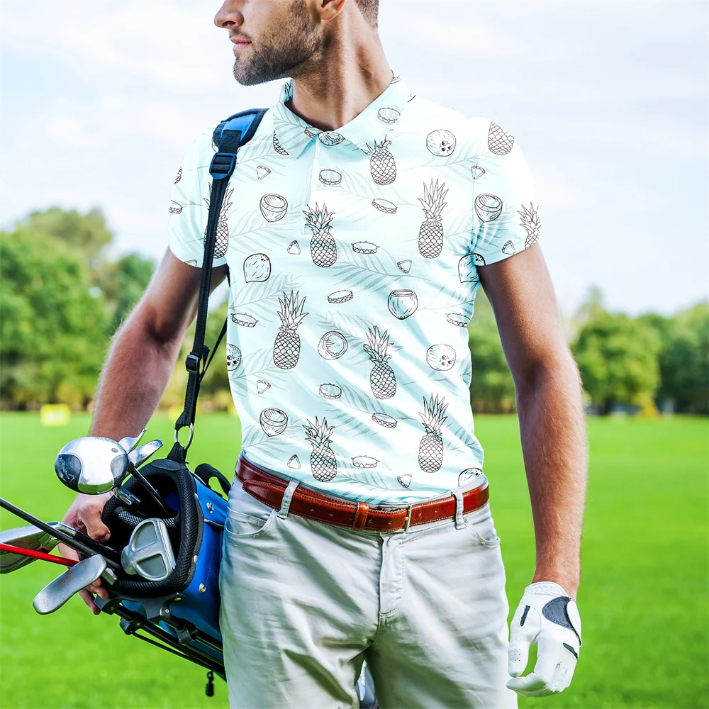 2022 Spring New Casual Men's High Quality 3D Printing POLO Shirt Lapel Short Sleeve T-Shirt High-end Fashion Men's Short Sleeve