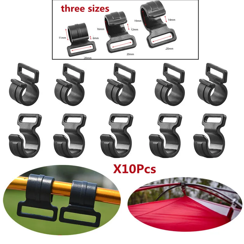 

10 шт., пластиковые зажимы для палатки