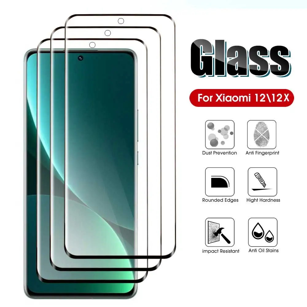 

Full Cover All Glue Curved Tempered Glass For Xiaomi Mi 12 Ultra Anti-Scratch Screen Protector For XiaoMi 12 X 12S Ultra 12Pro
