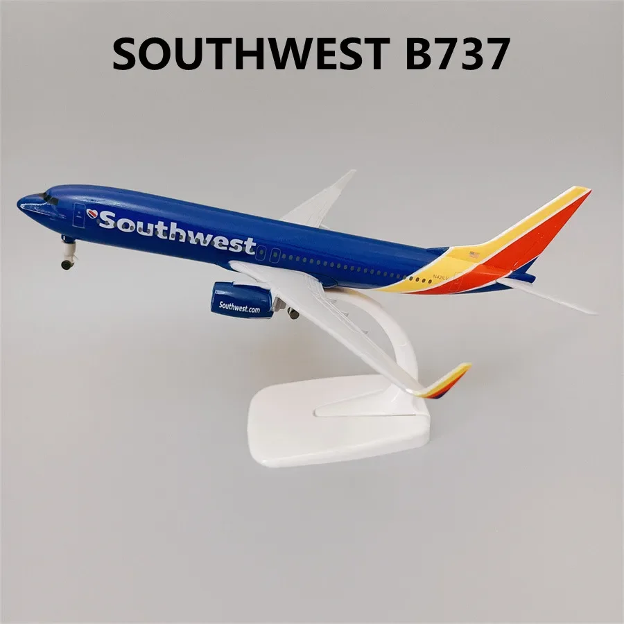 

HOT 20cm Alloy Metal Air USA Southwest Airlines Boeing 737 B737 Airways Diecast Airplane Model Plane Model Aircraft w Wheels