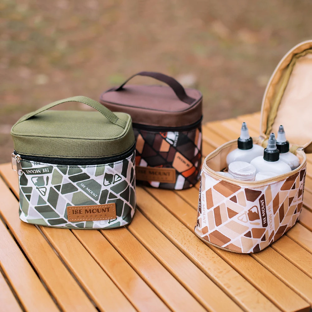 

Seasoning Bottle Set Storage Bag Reusable Spice Box Container Condiment Jars Organizer Picnic Pouch Outdoor Barbecue Utensils