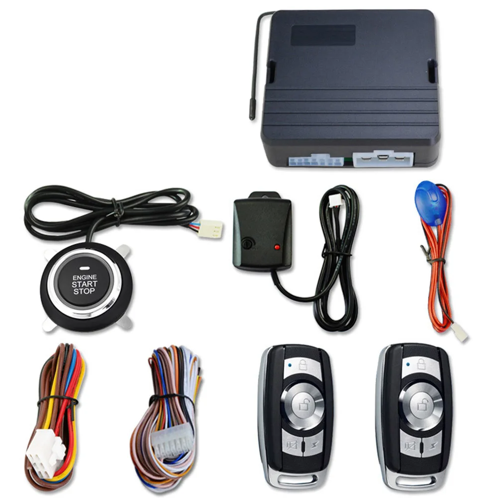 Car Remote Ignition Anti-theft One Engine Start Alarm System 12V For Auto Keyless Entry System Push Button Starter Stop Auto