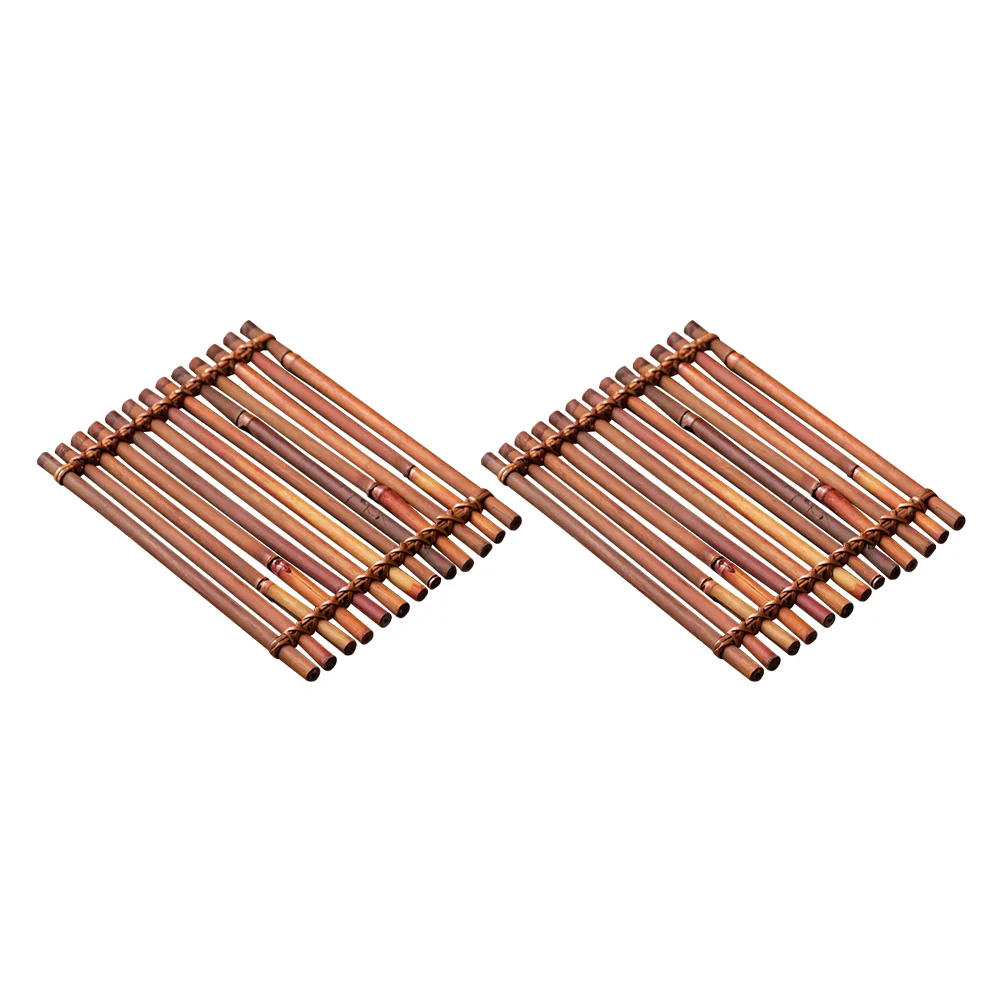 

2pcs Coasters Kitchen Table Mats Tabletop Cup Mat Tea Cup Mat Natural Tea Cup Placemat Decorative Cup Mat Serving Platter