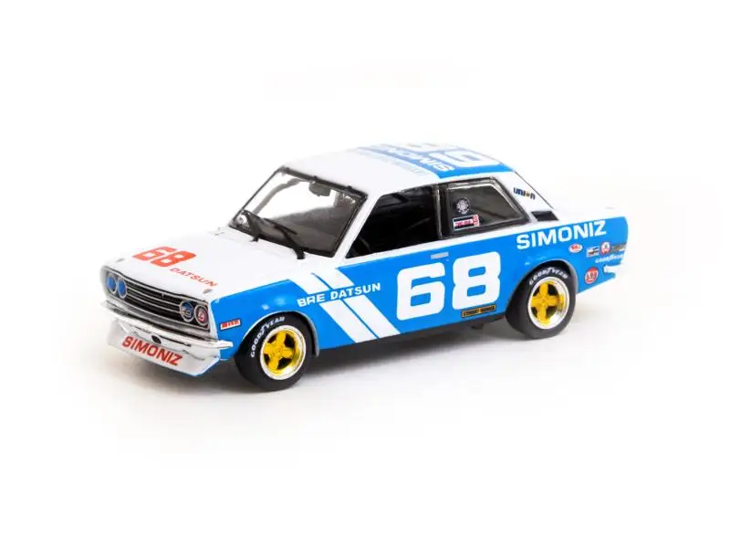 TW Tarmac работает 1:64 Datsun 510 BRE 68 # масляный бак литье под давлением сплав тележка