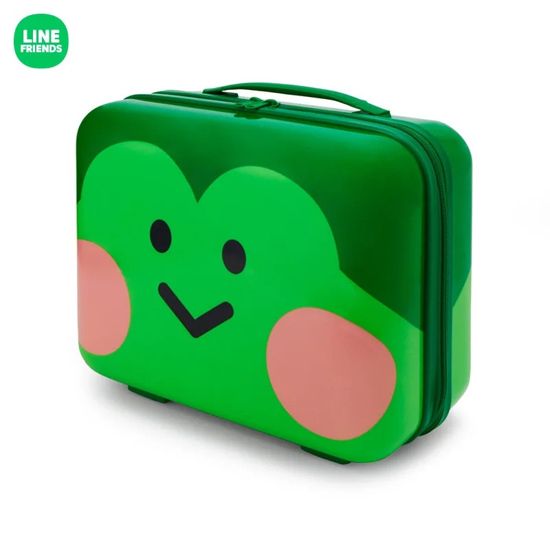 

Line Friends Lenini Adventure Mini Suitcase Kawaii Anime Green Frog Portable Light Suitcase Girls Kid Travel Case Organizer Gift