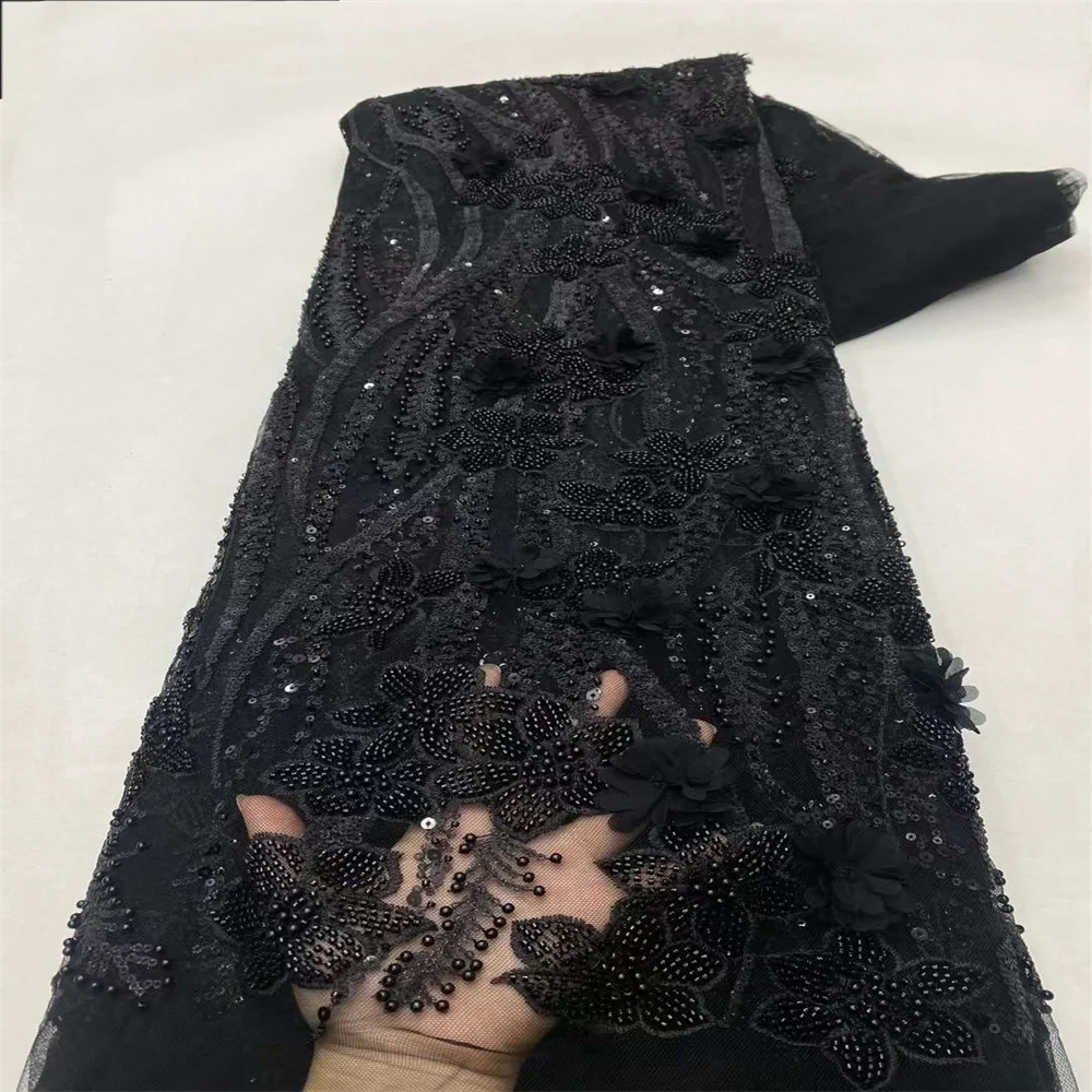 Новое поступление африканская кружевная ткань 2024 Высококачественная вышивка 3D