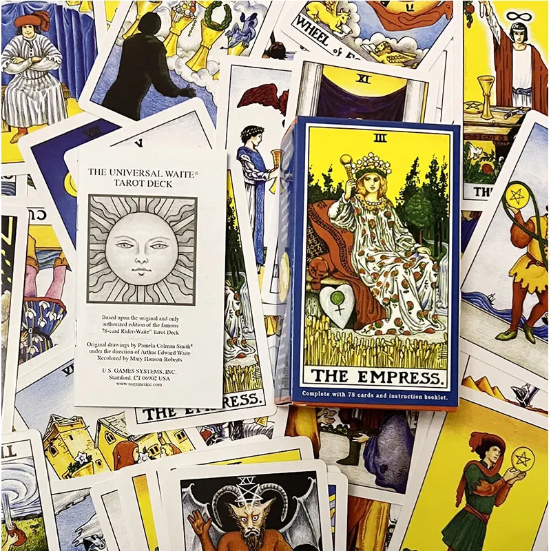 Универсальная колода Таро Уайта с бумажным руководством английские карты для
