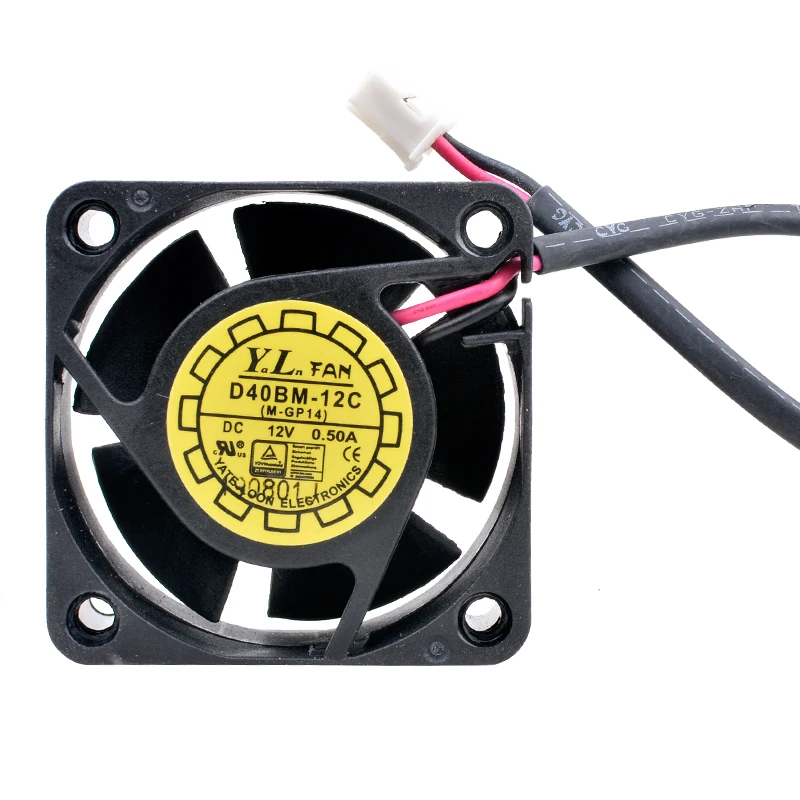 Новый оригинальный вентилятор для Y.L. Fan D40BM-12C 12V 0.5A 4CM 4020 тихий шаровой вентилятор Радиатор 40 × 40 × 20 мм