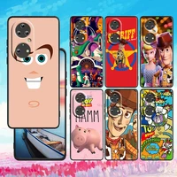 cartoon toy story disney for huawei p50 p40 p30 p20 lite 5g pro nova 5t y9s y9 prime y6 2019 black silicone phone case